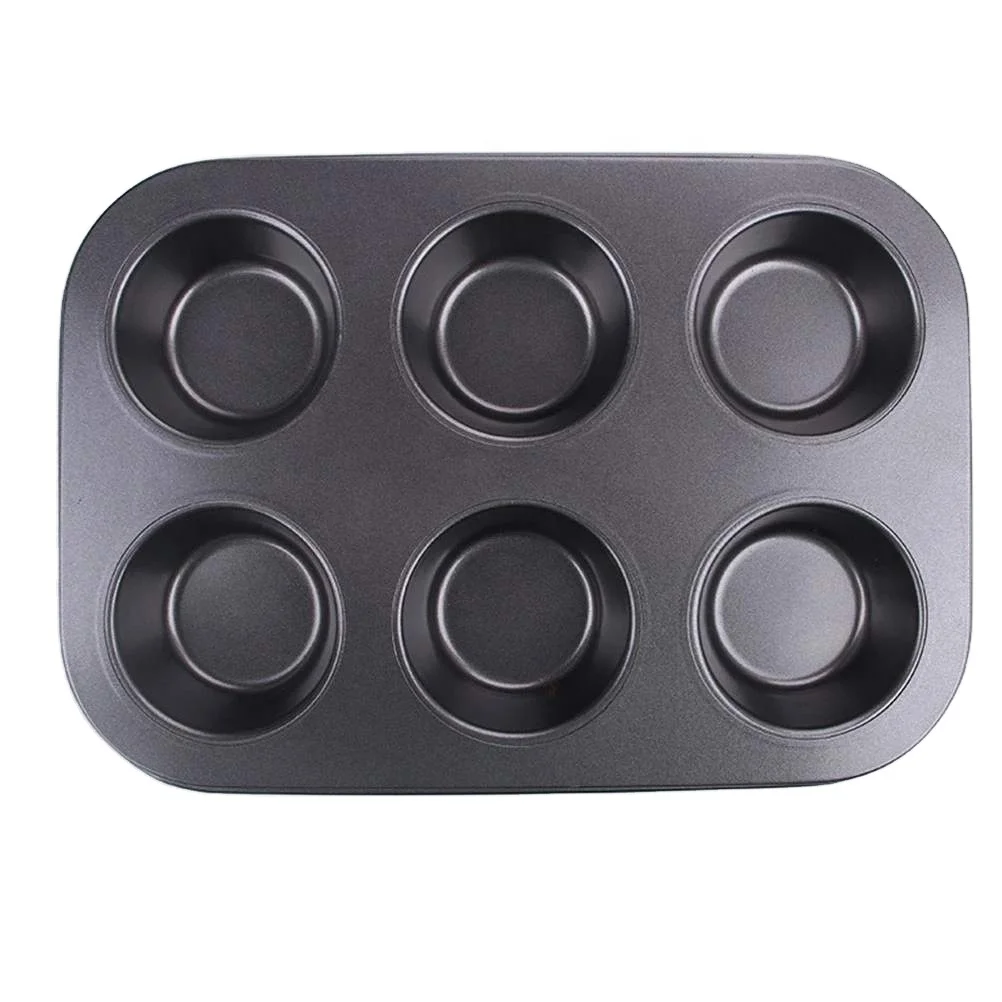 

6 Hole Nonstick Cavity Cake Mold Baking Pan Tray Chocolate Muffin Cupcake Jelly Bakeware Tools Kitchen Supplies Diy Carbon Steel