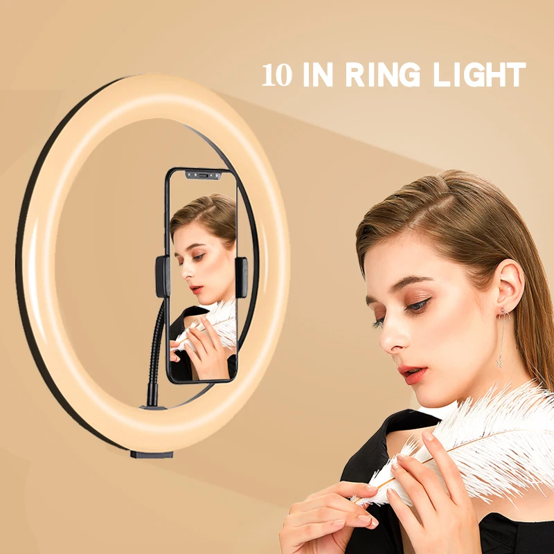 
ring light 10 inch led Dimmable light ring led anillo de luz photography ringlight lamp for makeup 