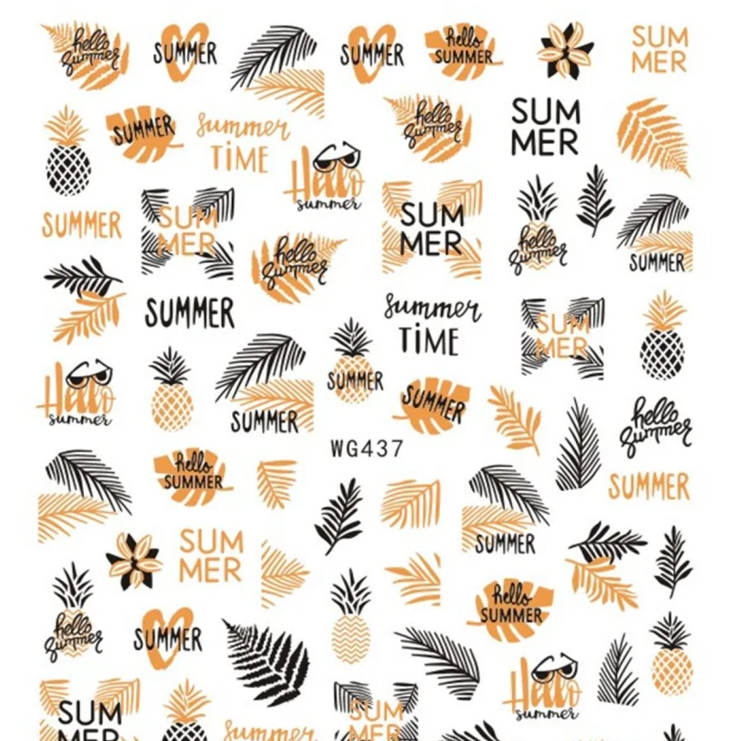 

WG430-439 new cross-border e-commerce strap glue nail sticker export line export nail sticker