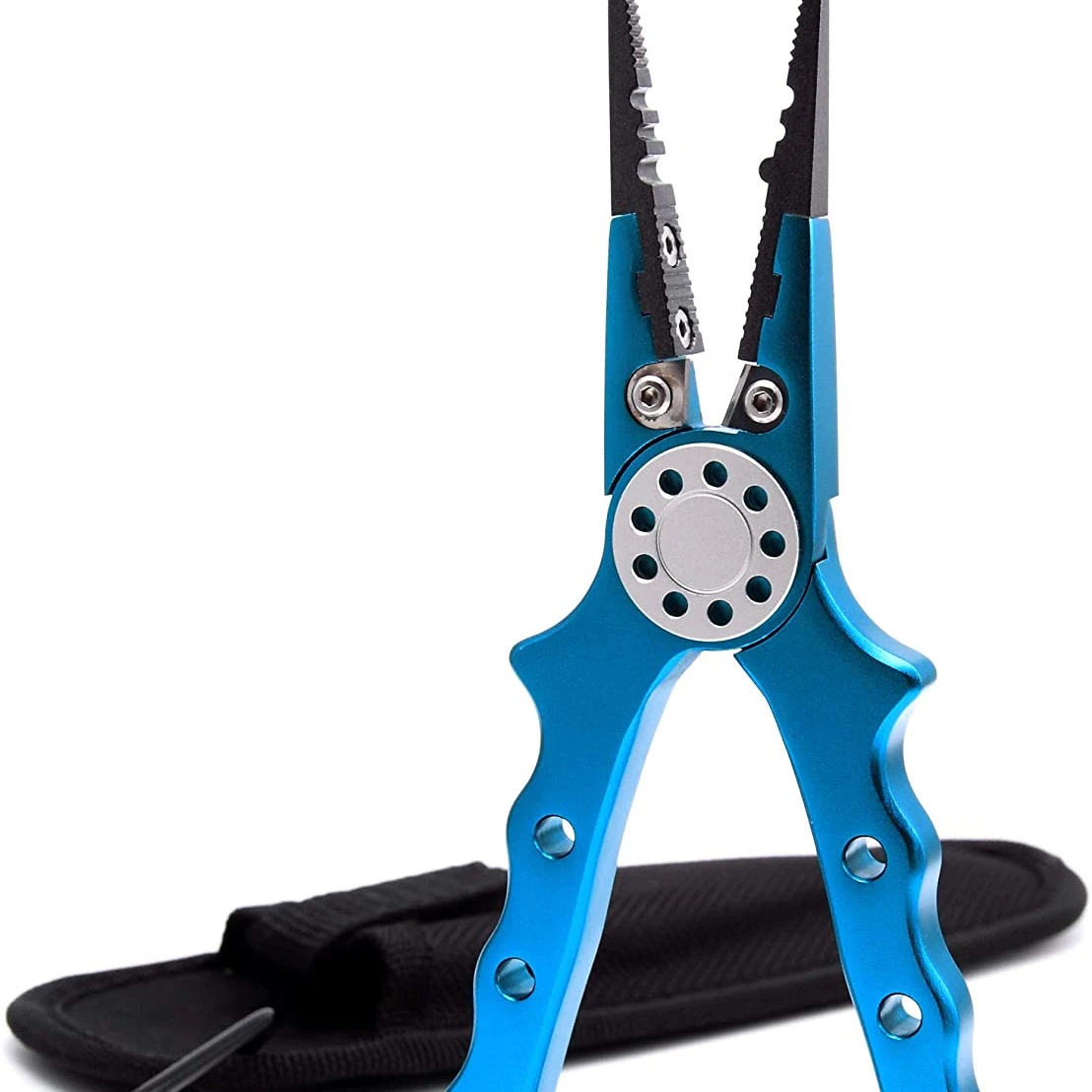 

Blue Aluminum alloy Fishing Pliers Hook Remover Multitool Fishing Gripper Gear Tool