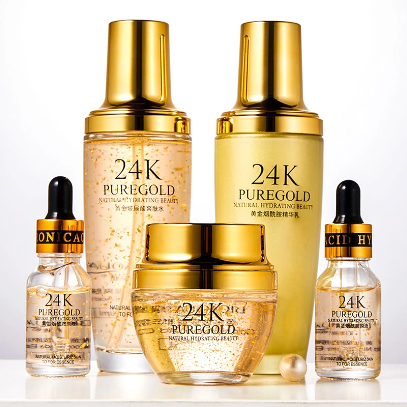 

private label cosmetics gold korean skin care 24k gold facial set