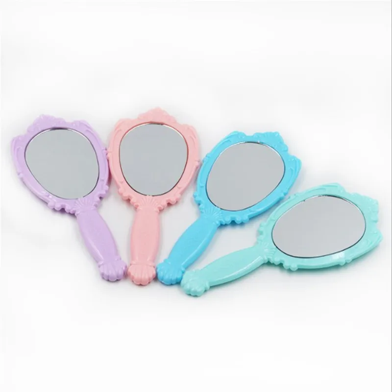 

Plastic princess style single side customized color children kid handheld mirror kid mirror