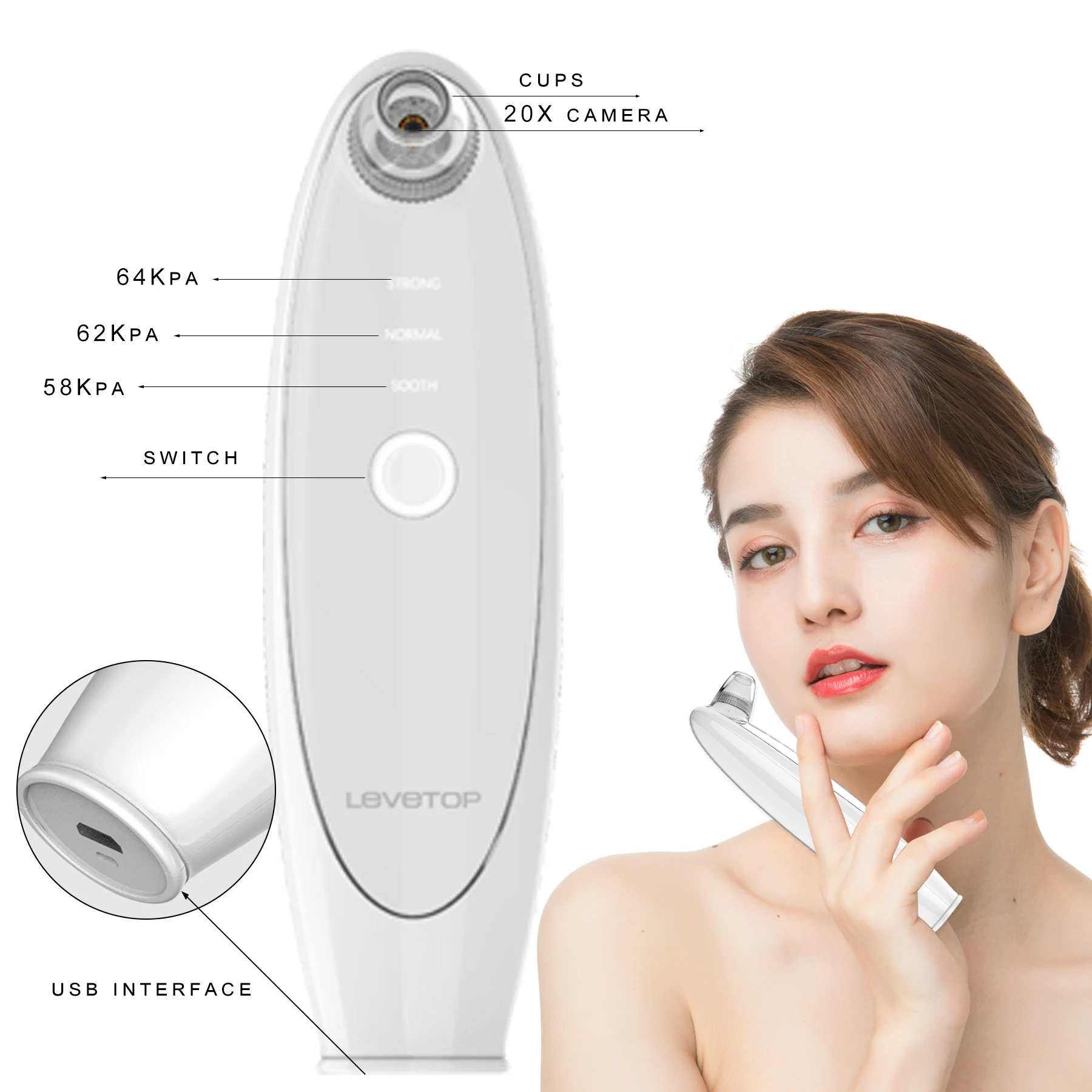 Аппарат для очистки пор лица xiaomi visual blackhead remover