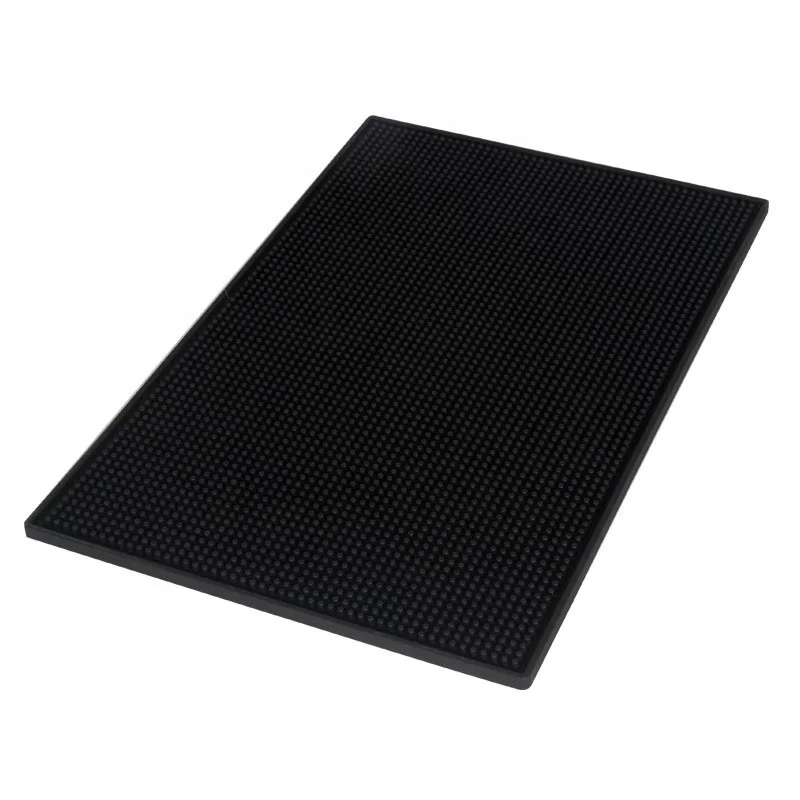 

PVC Brand Bar Counter Drip Tray Spill Mat 3D Embossed Custom Design Logo Bar Mat, Black/customized