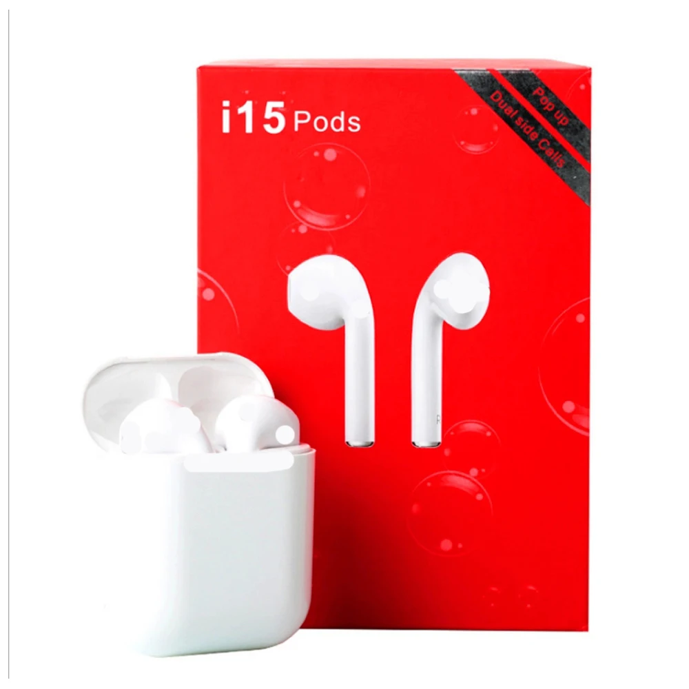 

2021 wireless earbuds wireless earphone i15 tws support touch control motion true BT earphone DROPSHIPPING