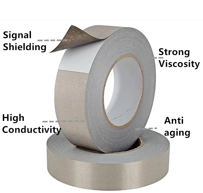 20mm Double-sided Conductive Cloth Fabric Tape For LCD Cable EMI Masking 