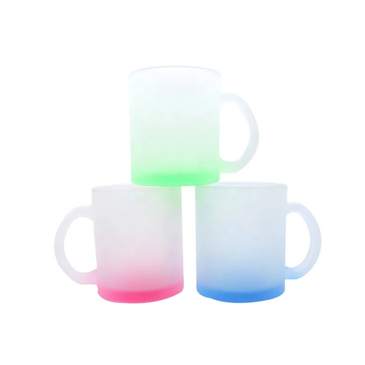 

Sublimation inner color glass mug glass beer mug can printer logo, White