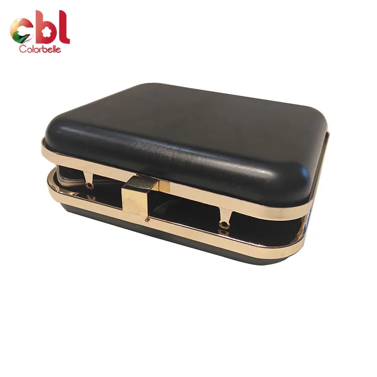 

Factory Price 17*15.5cm Cm Metal Box Purse Frame Square Shape Box Clamshell Clutch Frame, Light gold ,silver,brushed brass