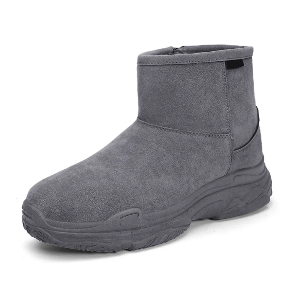 

2021 New men snow boots waterproof winter warm ankle casual boot shoes