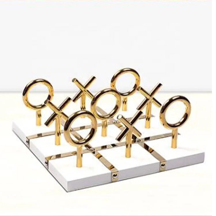 

European-style creative metal furnishings furnishings marble decoration plays a role, Black