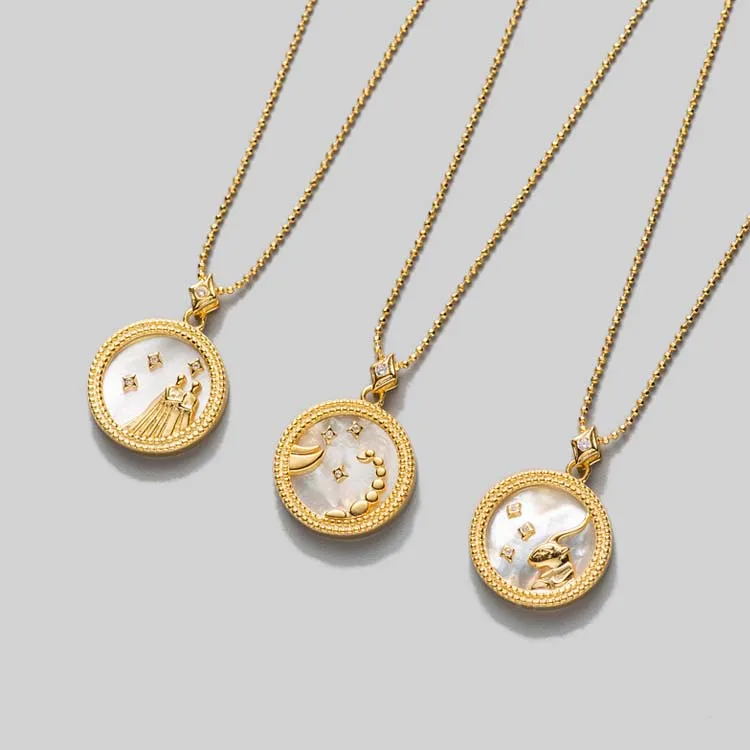 

Wholesale High Quality Horoscope Necklace Zodiac Sign 925 Silver Zodiac Necklace, Picture