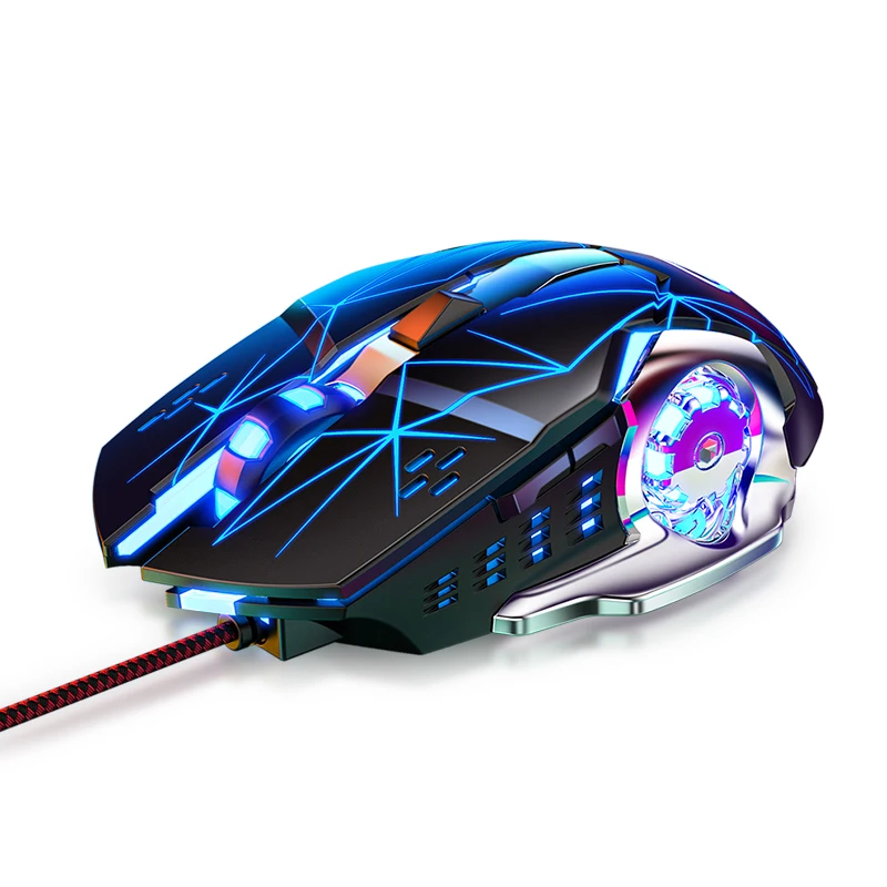 

Latest Mechanical Gaming Mouse 6D Optical Rgb Mouse Usb Wired Gaming Laptop Mouse Ergonomic, Black, white, pink, blue