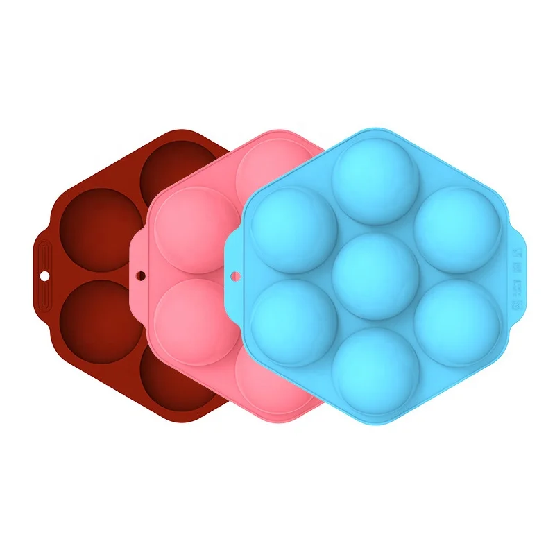 

2021 New Silicone Round Cake Molds Baking Custom-made Cake Pops Mold 7 Grids Cake Mould