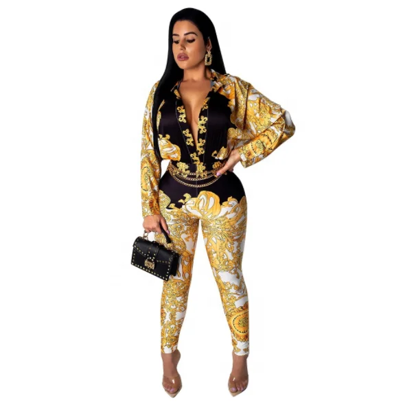 

Women's Clothing Sexy Club Wear Party Dress Afican Print Jumpsuit