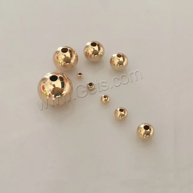 

Wholesale different size round 14K gold filled beads for jewelry making