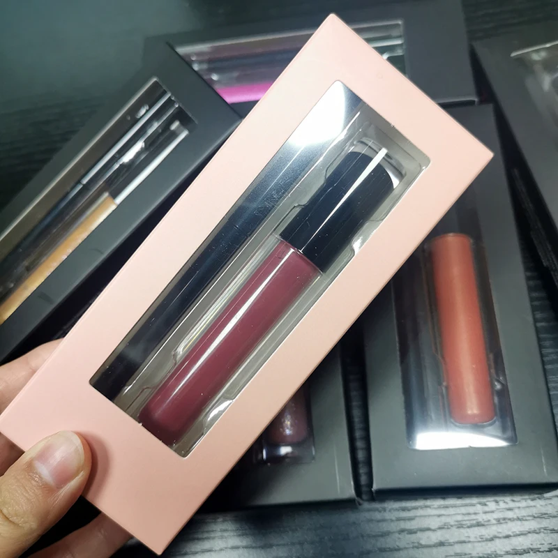 

New private label matte liquid lipstick set lip gloss with lip liner set, 12 colors