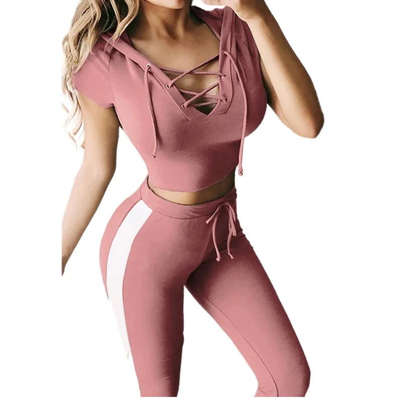 

2021 Two Piece Hoodie Yoga Set Breathable Active Wear Women Trending Sport Wear