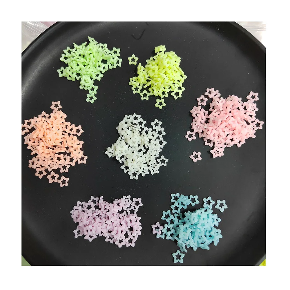 

500g/Lot Luminous Star Heart Nail Art Glitters Glow In Dark 3D Star Heart Sprinkles For DIY Making Nail Art Decor Accessories
