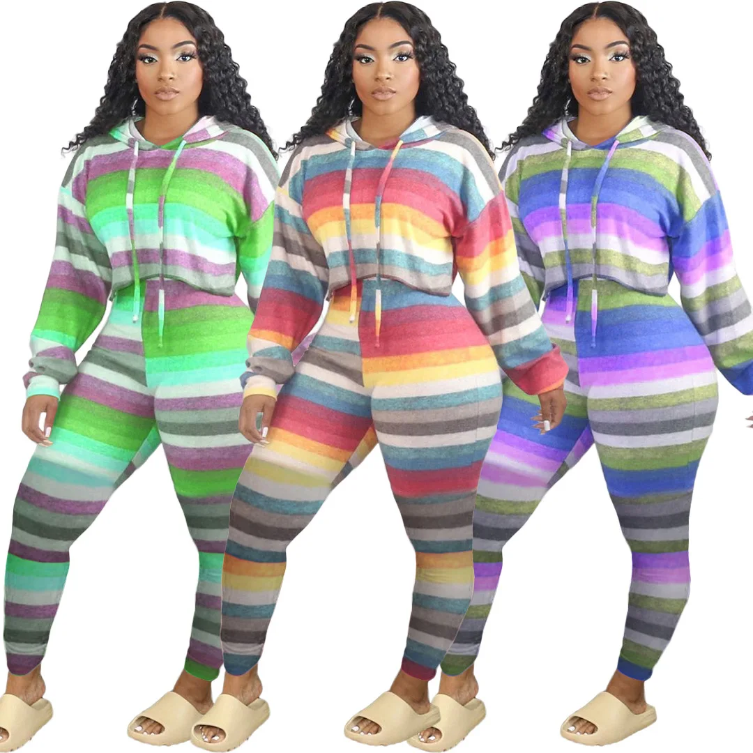 

Fashion printed leisure sports two-piece suit women two piece sets popular fall woman clothes 2020, 3 colors