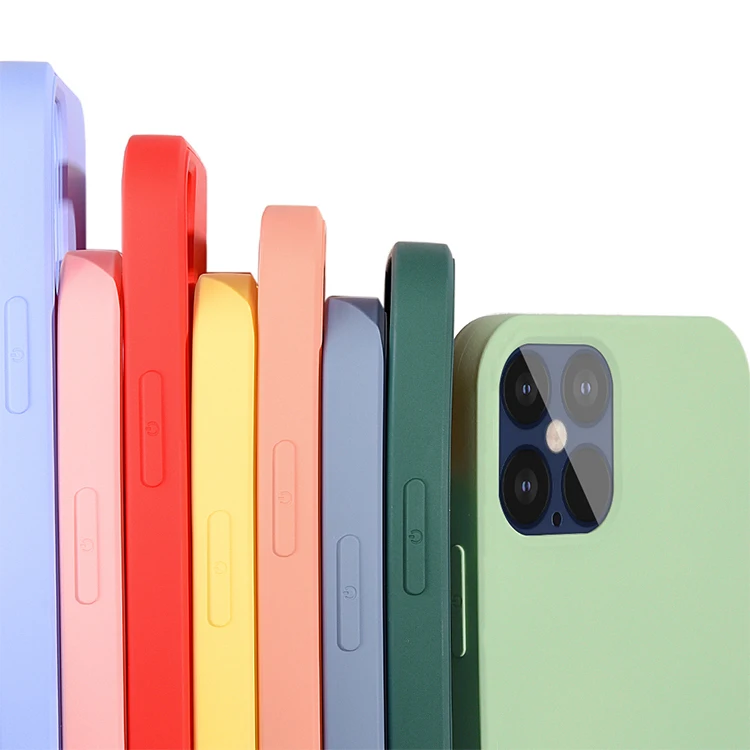 

Liquid silicone soft silicone Mobile Phone Bags cas For iphone 12