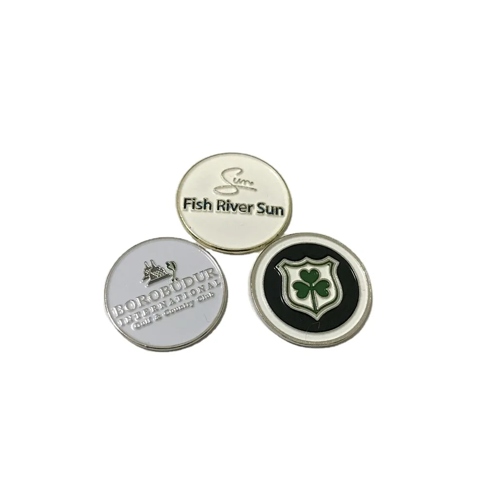 

Custom metal golf logo magnetic ball marker wholesale, Gold,silver/nickel,brass