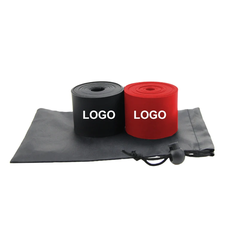 

Wholesale Custom Logo Anti-Slip Latex Fitness Muscle Compression Voodoo band Floss Band, Black/red