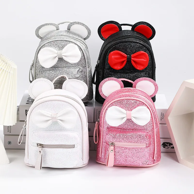 

new 2021 summer children backpack cute sequin bowknot kids mini backpack boys and girls students bag, As picture