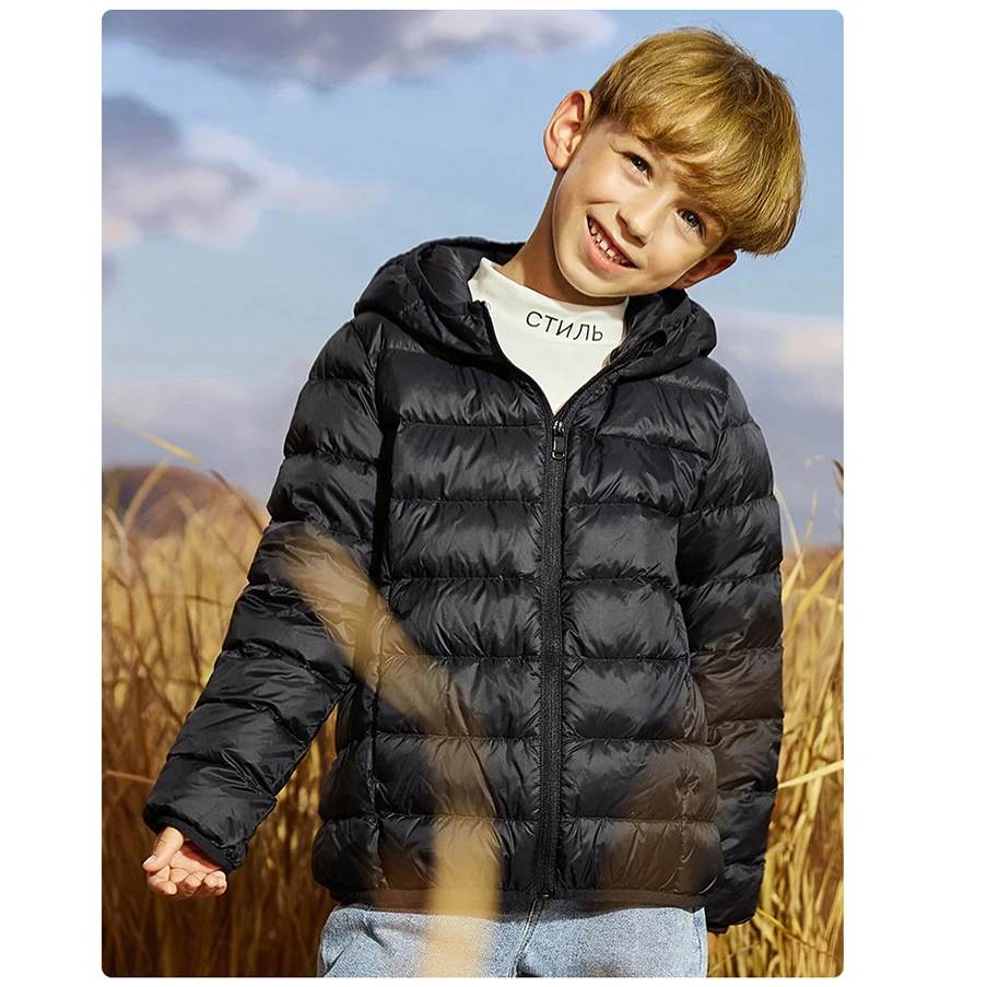 

Ultra light Hooded Comfortable Warm Winter Kids White Duck Down Jackets