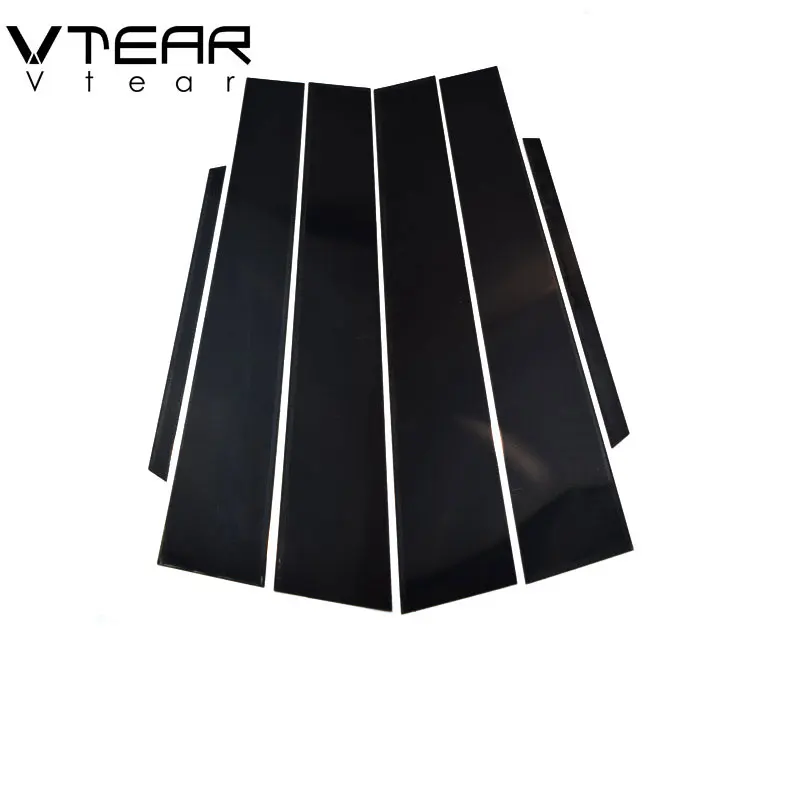 

Vtear For Toyota Corolla car window sticker center column trim stickers B-pillars post film styling external pillar 2014-2019, Black