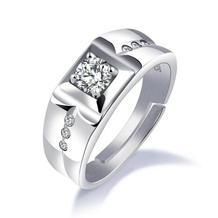 

Simple fashion man adjustable eternity ring 925 sterling silver