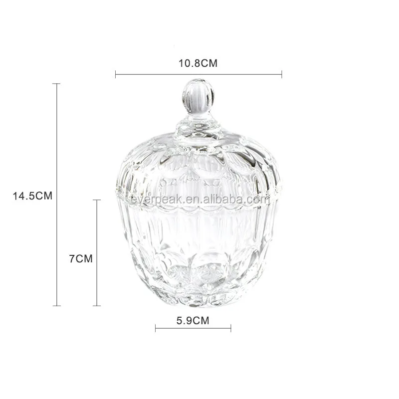 Oem Factory Wholesale Crystal Diamond Candle Jar With Crystal Lid