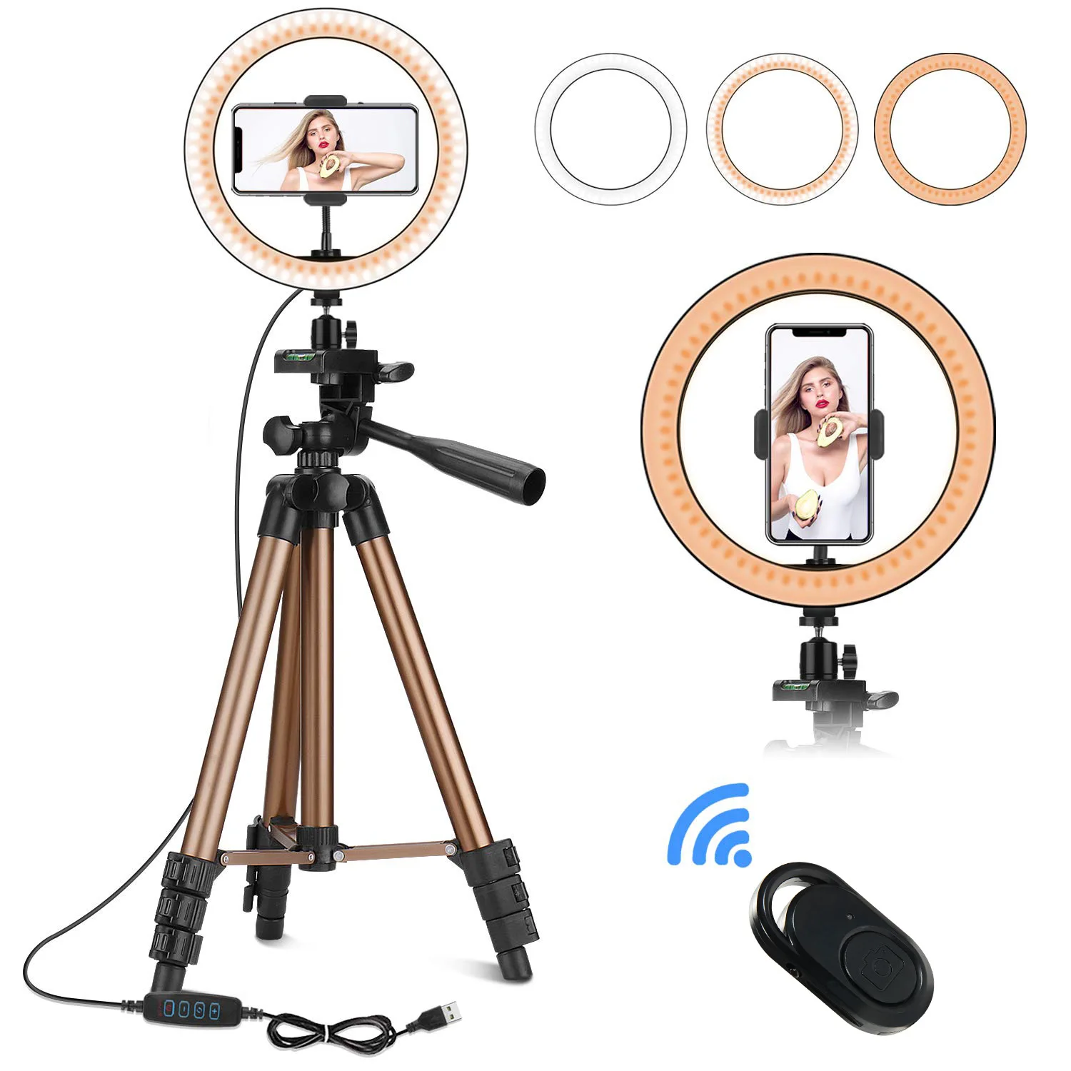 Hot Sellings 2020 Amazon 6 Inch 10 Ring Light with Tripod Stand for Smartphone Led Photography Studio Lighting Kit