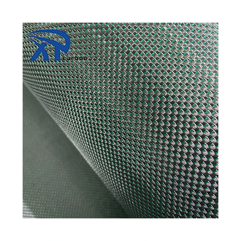 3k  Carbon Fiber  Silver Green  Twill Cheap Factory Price  High Strength Roll Fabric Camouflage ud