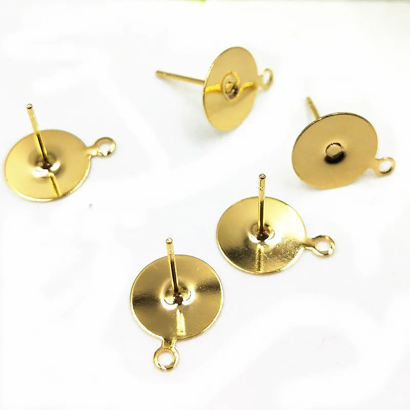 

Stainless Steel with Ring Flat End Needle Golden Tape Hanging Flat Head Auricular Needle jewlery making supplies tiny