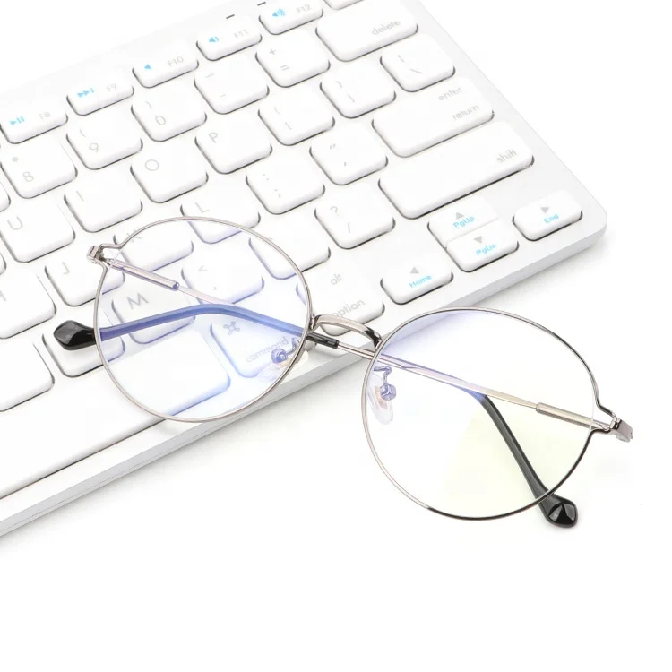 Blue Light Blocking Filter Computer Glasses Anti Blue Ray Anti Fatigue Anti Eyestrain With Lightweight Round Eyeglasses