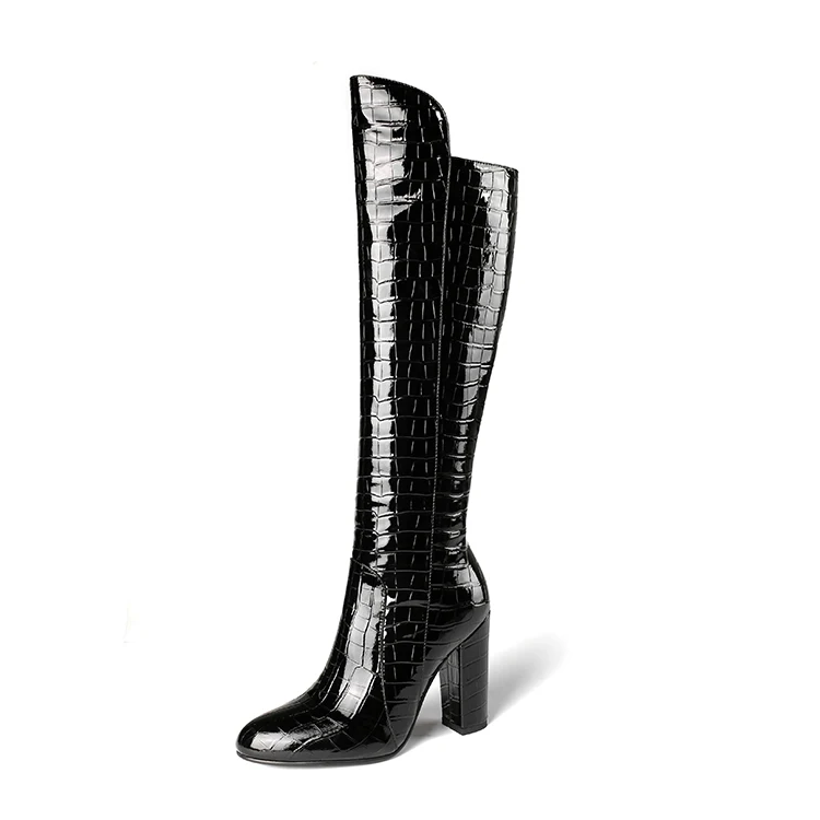 

brown new design ladies heel wholesale fashion 2020 woman shoes black pointed toe high quality long boots, Brown, black,yellow
