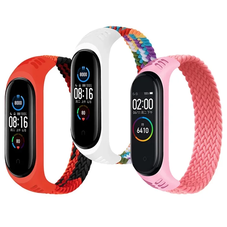

Lianmi Solo Loop For Mi Band 5 Strap Nylon Braided Pulseira Bracelet Miband 4 5 Wristband For Xiaomi Mi Band 4 3 Strap, Multi colors/as the picture shows