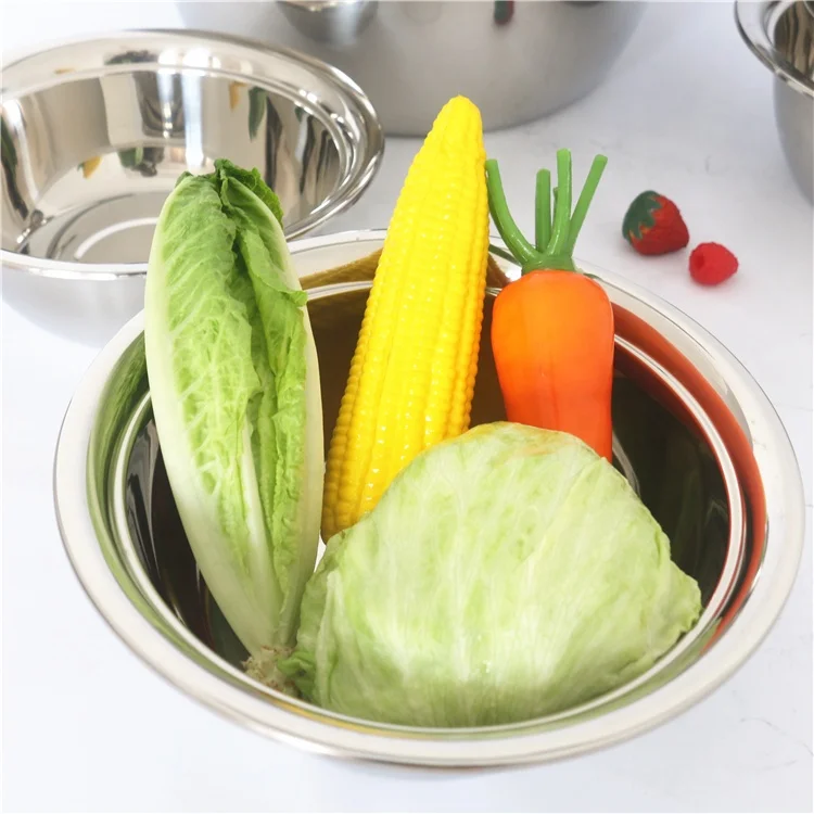 

Durable Stainless Steel Colander Washing Fruit Vegetable Basket Storage Picnic Basket