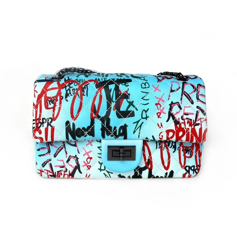 

Ladies Designer Brand Colorful Hand Jelly Graffiti Bags