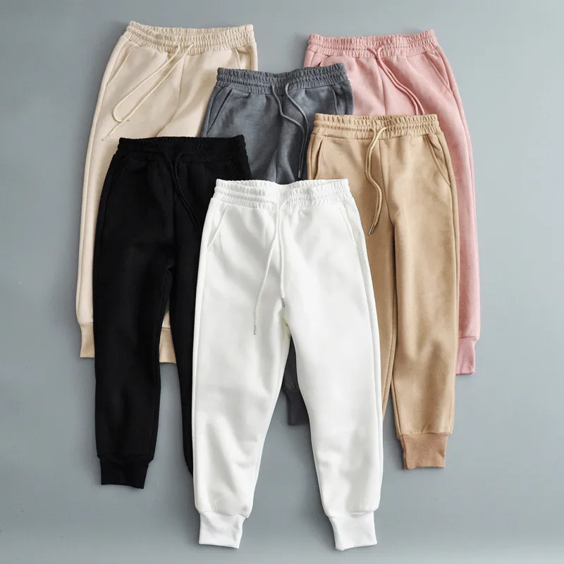 

2020 Latest Loose Elastic Waist Women Trouser High Waist Harem Sweatpants Slim-fitness Casual Nude Pants, Multi color