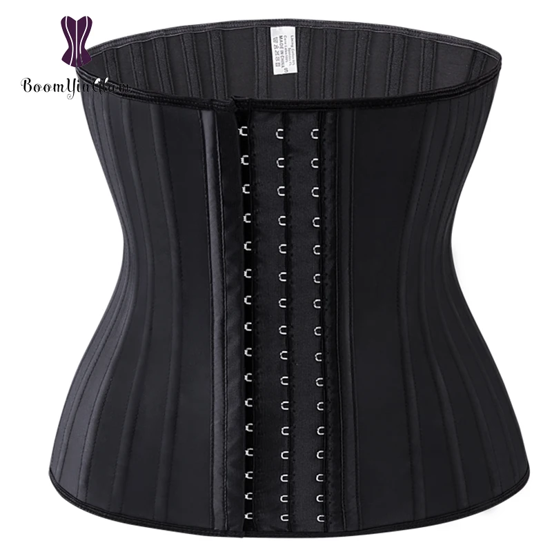 

Custom Private Label 25 Steel Boned Latex Waist Cincher Waist Training Corsets Unerbust Body Shaper Fajas Sheath, Black,nude