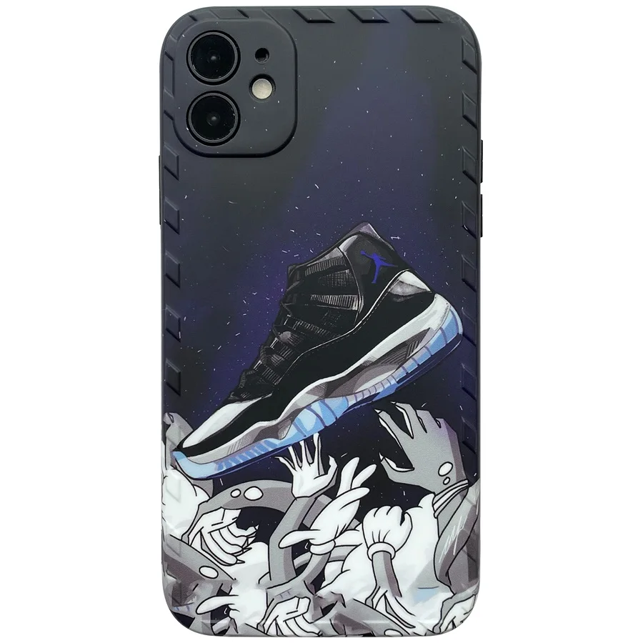 

Drop Shipping Trend Brand Slam Dunk Lens protection Silicone Soft Phone Case for iPhone 12, Black