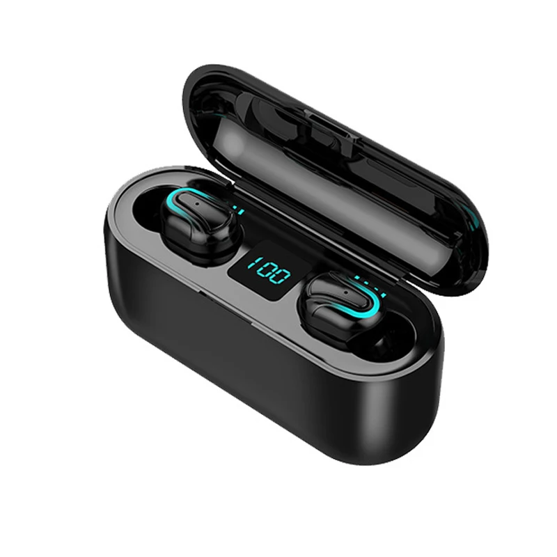 

Q32 Sports Earphones IPX5 Waterproof Earphones The latest 8D Surround Noise Cancelling Earphones can charge your phone, Black white