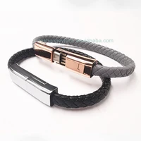 

General Fashion For Men And Women Custom Leather Charger Mobile Phone Charging Data Cable Usb Bracelet