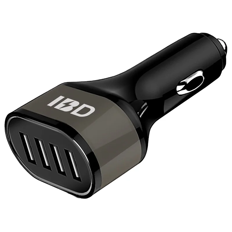 

Ibd high quality 1port qc 3.0+3port smart 4 port micro usb car charger, Black