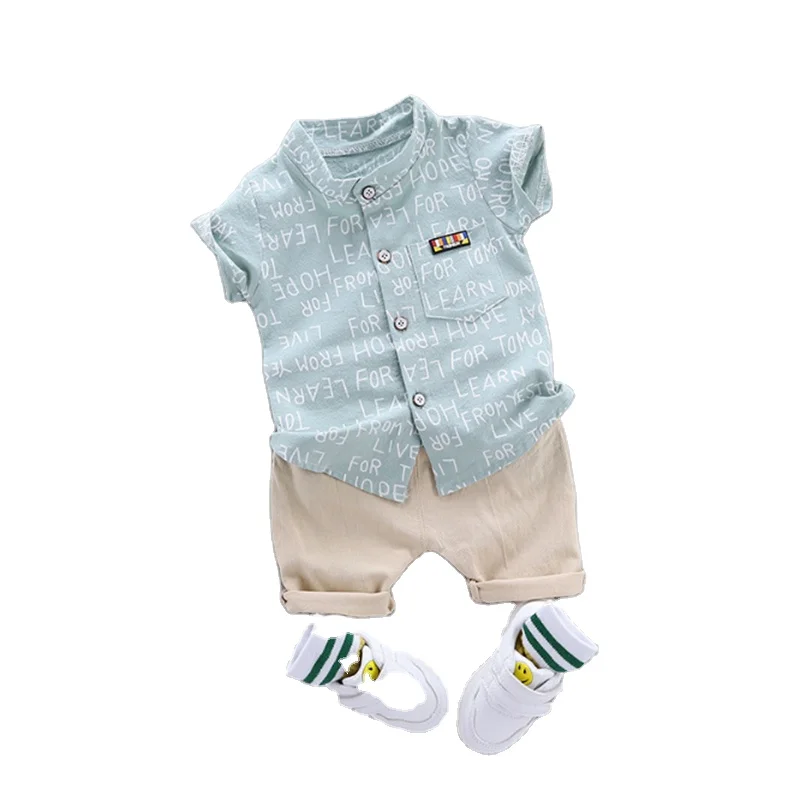 

Pocket Casual Design Baby Boy 2pcs Clothes Set Cotton Short Sleeve 0-4 Year Old Newborn Baby Clothes Set, Blue / pink / yellow / white