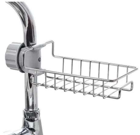 

Stainless Steel Hot Sink Hanging Storage Rack Holder Faucet Clip Bathroom Kitchen Dishcloth Clip Shelf Drain Dry Towel Organizer
