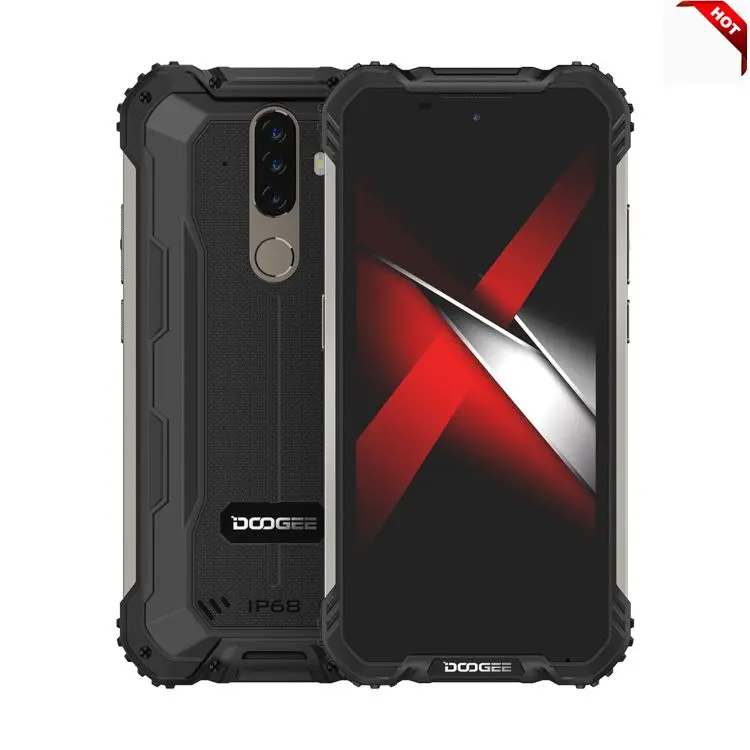 

DOOGEE S58 Pro Triple Proofing Phone 6GB+64GB 5180mAh IP68 Waterproof Fingerprint Android 10 Helio P22 Octa Core mobile phone