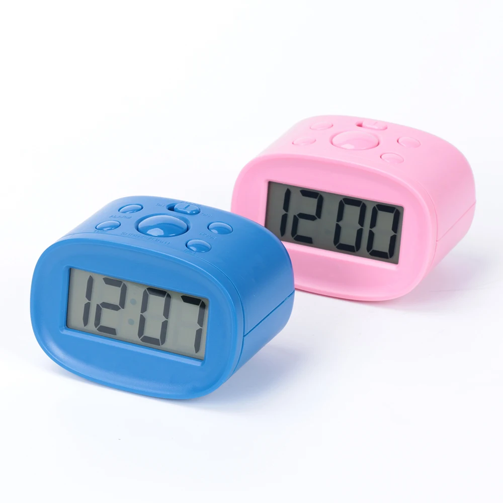 

Wholesale Soft Blue Display Backlight Table LCD Mini Alarm Clock Digital Electronic Home Office Children Alarm Clock