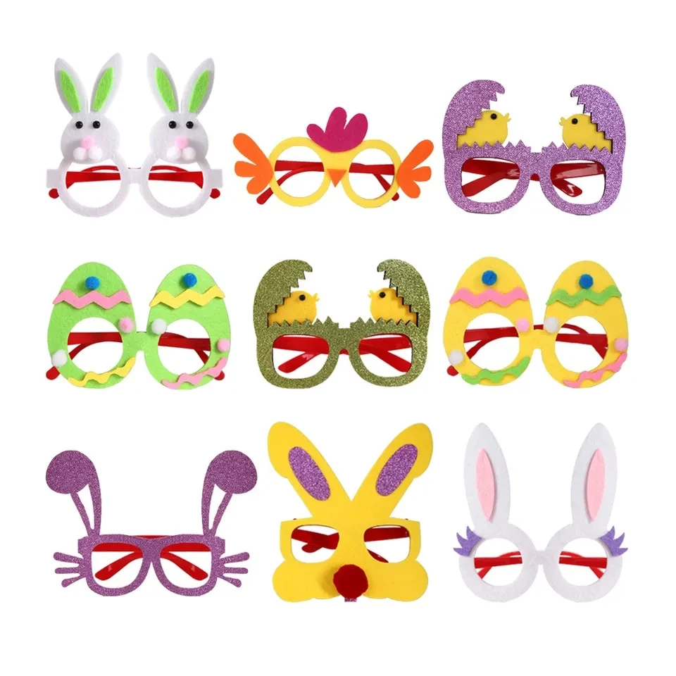 

Happy Easter Bunny Chick Party Glasses Luau Party Glasses Funny Glasses for Summer Party Supplies Kids Favors